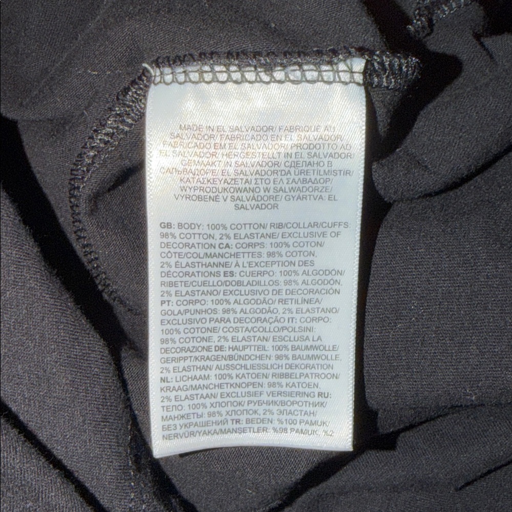 The North Face Womens Classic Black long sleeve logo top excellent condition med - Picture 6 of 7